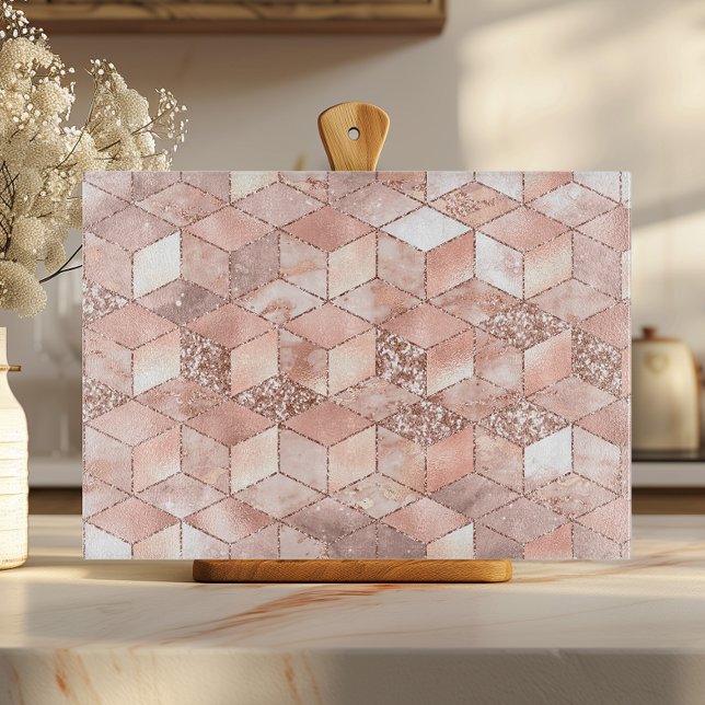Tabla De Cortar Rosa geométrico moda Purpurina de Relieve metaliza (Subido por el creador)