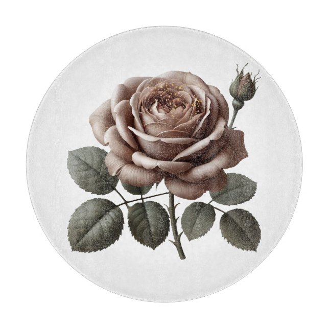 Tabla De Cortar Rosa Neutra Elegante Salpicada de Oro (Anverso)