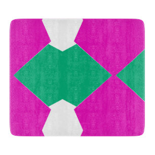 Tabla De Cortar Rosa Preparado Verde Esmeralda Patrón Mosaico Abst