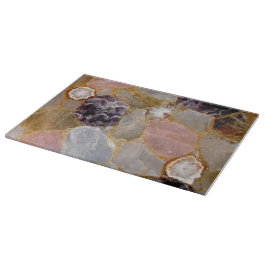 Tabla De Cortar Rosa Quartz Amethyst Geode 