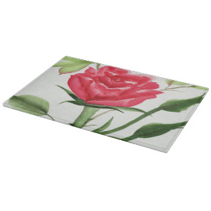 Tabla De Cortar Rosa rojo