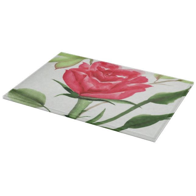 Tabla De Cortar Rosa rojo (Borde)