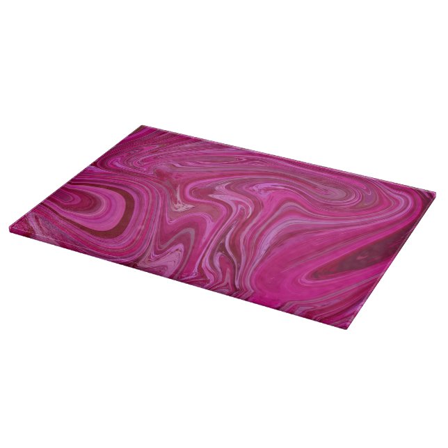 Tabla De Cortar Rosa Rosa Swirls (Borde)