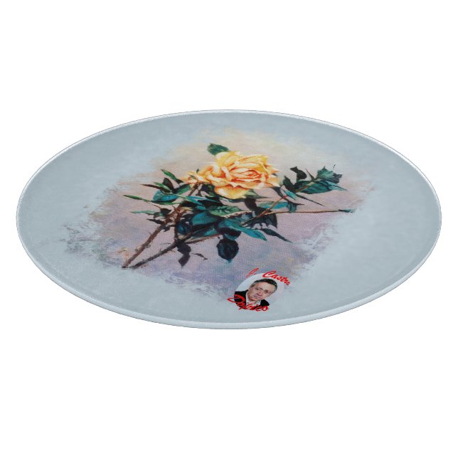 Tabla De Cortar Rosa/Rose (Borde)