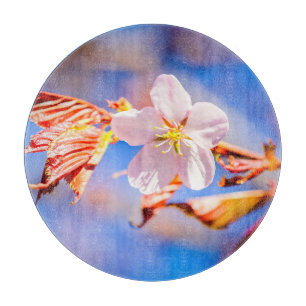 Tabla De Cortar Rosa Sakura Flower Blue Sky