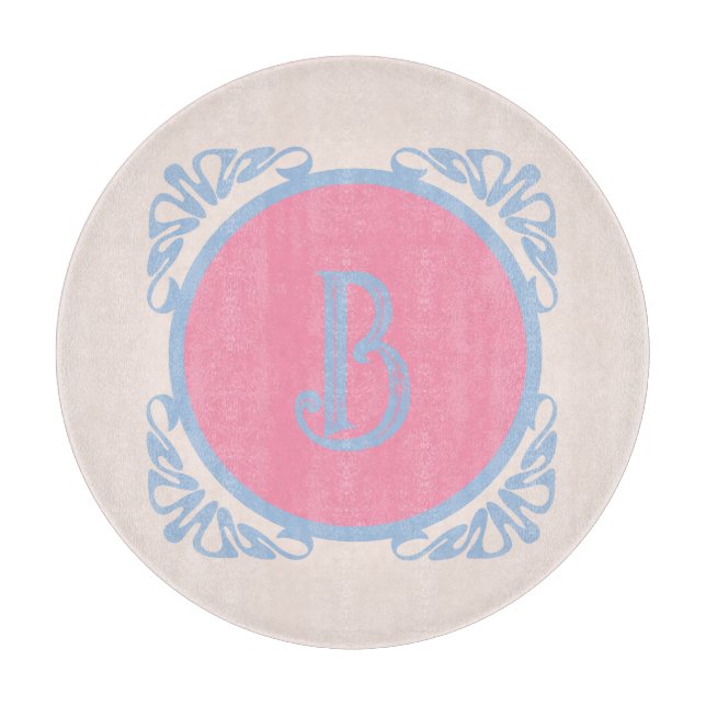 Tabla De Cortar Rosa y azul personalizados (Anverso)