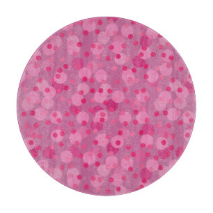 Tabla De Cortar rosado fucsia, sonrosado y puntos de arándano