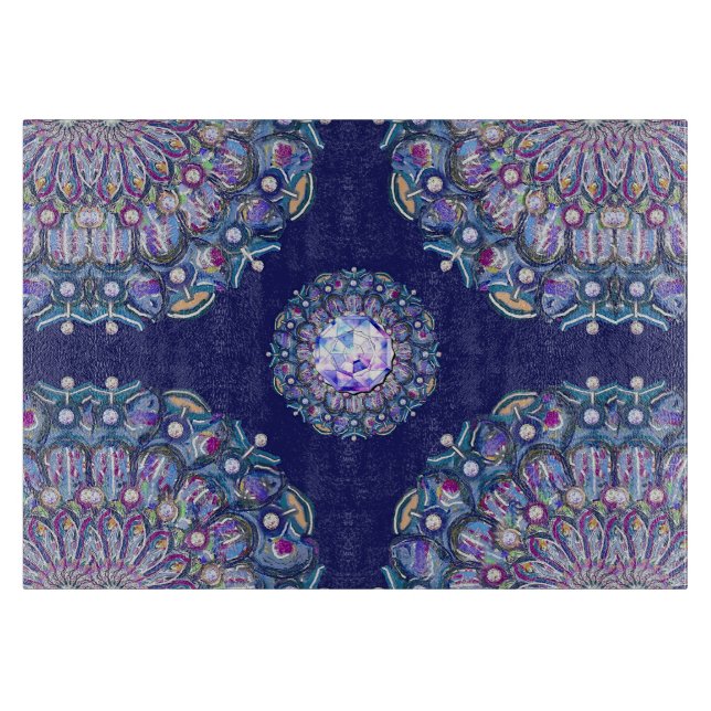 Tabla De Cortar Rosario azul (Anverso)