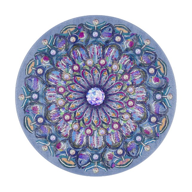 Tabla De Cortar Rosario azul (Anverso)