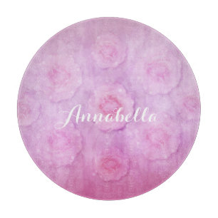 Tabla De Cortar Rosas de acuarela