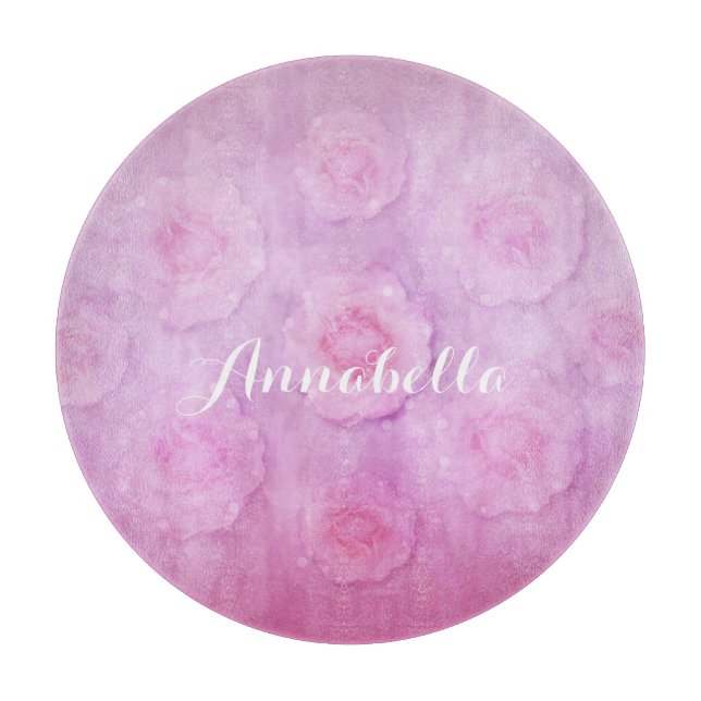 Tabla De Cortar Rosas de acuarela (Anverso)