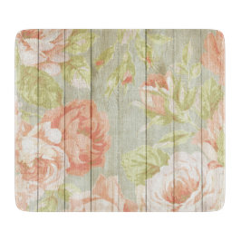 Tabla De Cortar Rosas de color rosa de la cerca del país