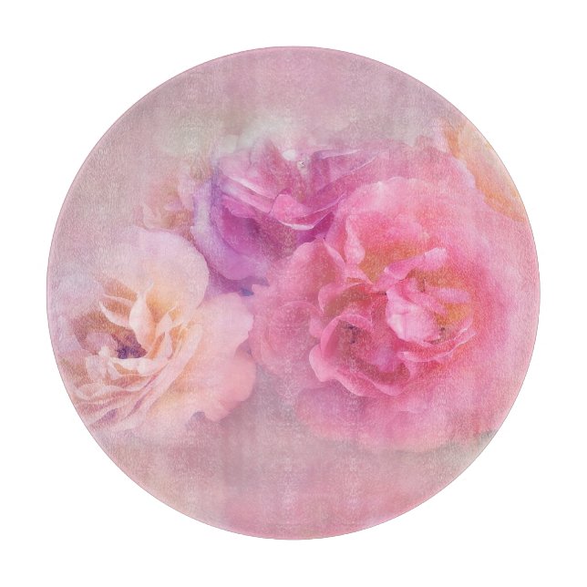 Tabla De Cortar Rosas Dreamy Pastel (Anverso)