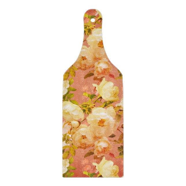 Tabla De Cortar Rosas dulces en rojo (Anverso)