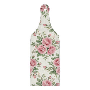 Tabla De Cortar Rosas Florales Acuarela Rosa Vintage Sin Costuras