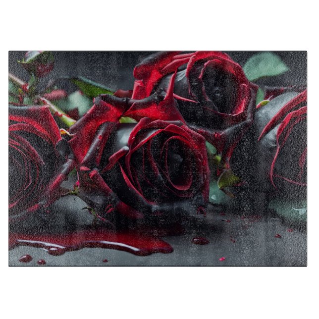 Tabla De Cortar Rosas góticos (Anverso)