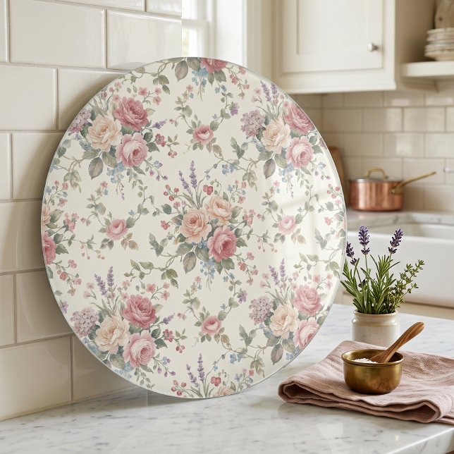 Tabla De Cortar Rosas Pastel Elegantes Shabby Chic (Subido por el creador)