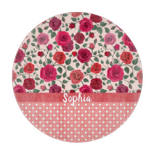 Tabla De Cortar Rosas Polvorientas Rosadas Dulces Personalizadas