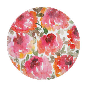Tabla De Cortar rosas rojas de Shabby, patrón sin costuras.