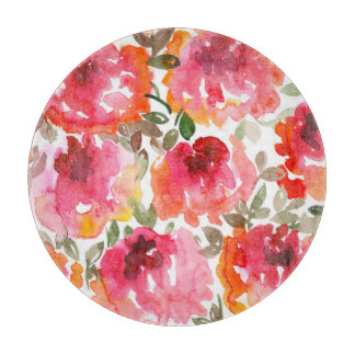 Tabla De Cortar rosas rojas de Shabby, patrón sin costuras.