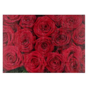 Tabla De Cortar Rosas rojos por Therosegarden