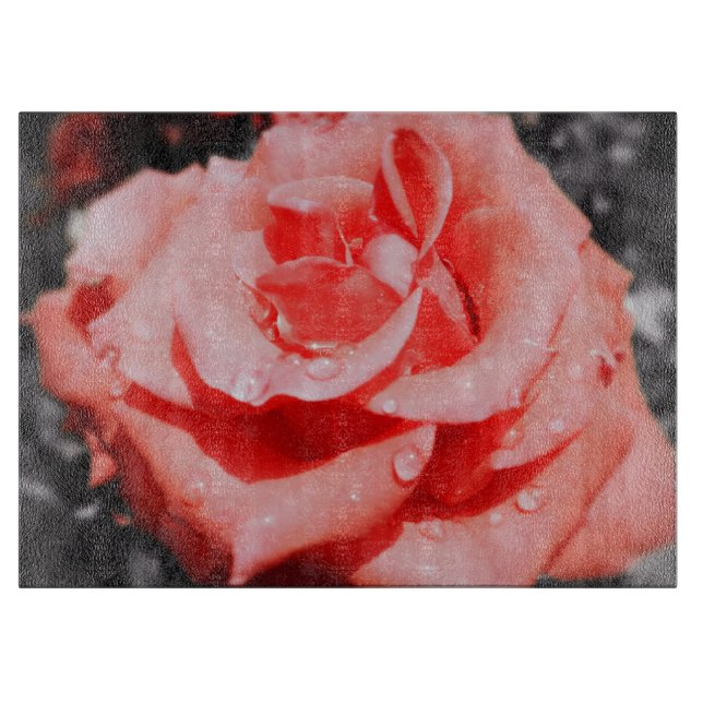 Tabla De Cortar Rosas románticos (Anverso)