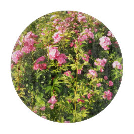 Tabla De Cortar Rosas rosadas en flor