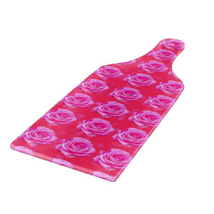 Tabla De Cortar Rosas Rosadas En Rosa,