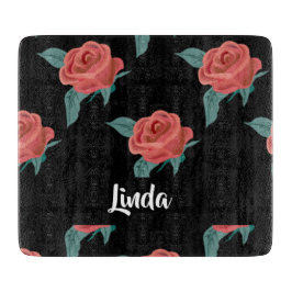 Tabla De Cortar Rosas rosas rosas negras