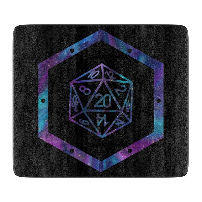 Tabla De Cortar RPG Dice | Nebula Fantasy Retro Tabletop PnP Gamer (Anverso)