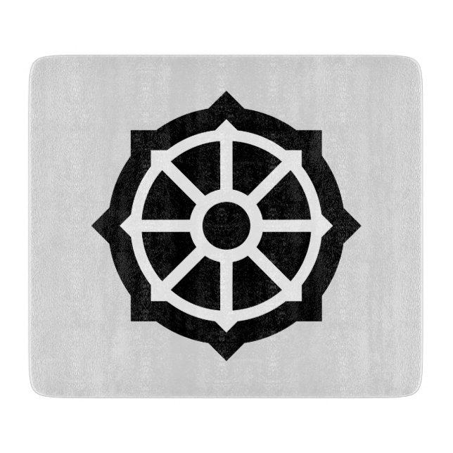 Tabla De Cortar Rueda de Dharma (Budismo, hinduismo) (Anverso)