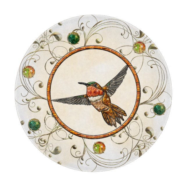 Tabla De Cortar Rufous Hummingbird (Anverso)