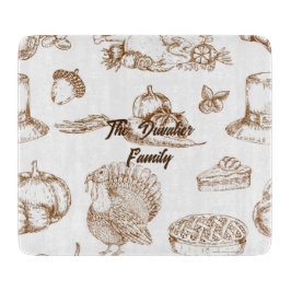 Tabla De Cortar Rústica Minimalista del Día de Acción de Gracias d