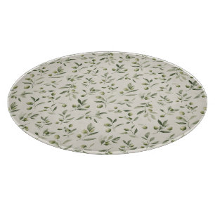 Tabla De Cortar Rústica Rama Oleícola