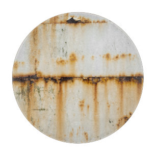 Tabla De Cortar Rusty White Metalizado: Superficie texturizada