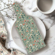 Sage Green Moderno Boho Wildflower Cutting Board