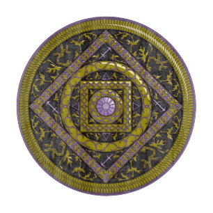 Tabla De Cortar Sagittarius Mandala Glass Cutting Board