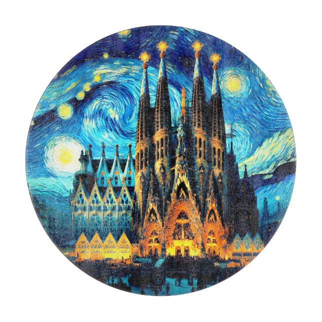 Tabla De Cortar Sagrada Familia Barcelona (Anverso)