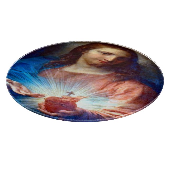 Tabla De Cortar Sagrado Corazón de Jesús (Borde)