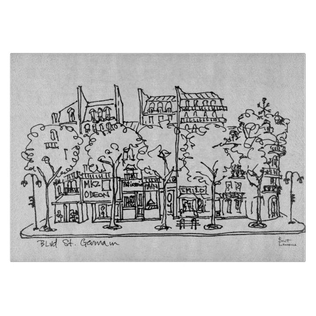 Tabla De Cortar Saint-Germain-des-Pres| París, Francia (Anverso)