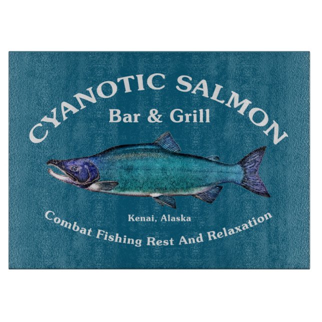 Tabla De Cortar Salmon Bar & Grill Cyanotic (Anverso)