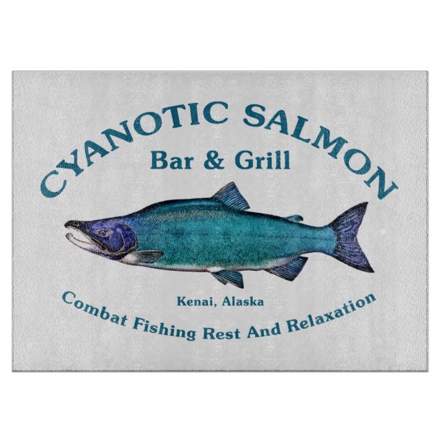 Tabla De Cortar Salmon Bar & Grill Cyanotic (Anverso)