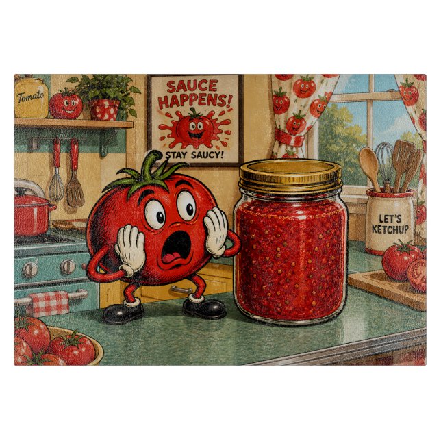 Tabla De Cortar Salsa de tomate graciosa (Anverso)