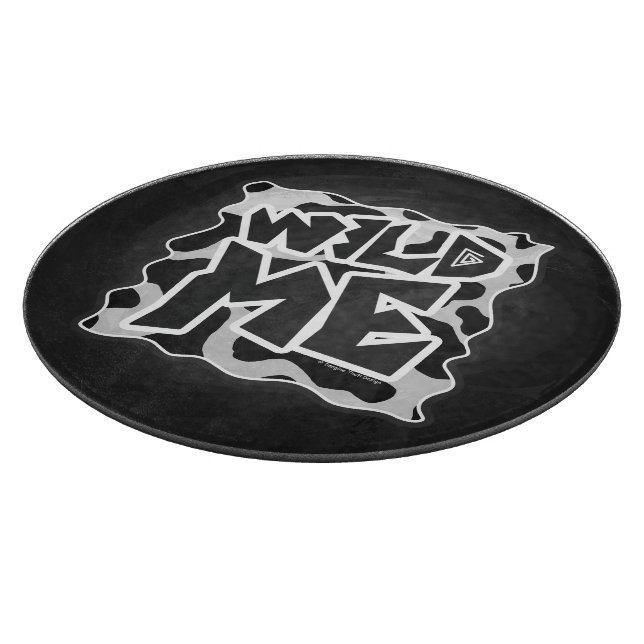 Tabla De Cortar Salvaje de vaca negro y blanco (Borde)