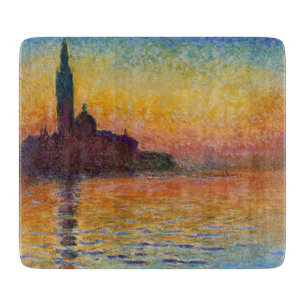 Tabla De Cortar San Giorgio Maggiore en Dusk (por Claude Monet)