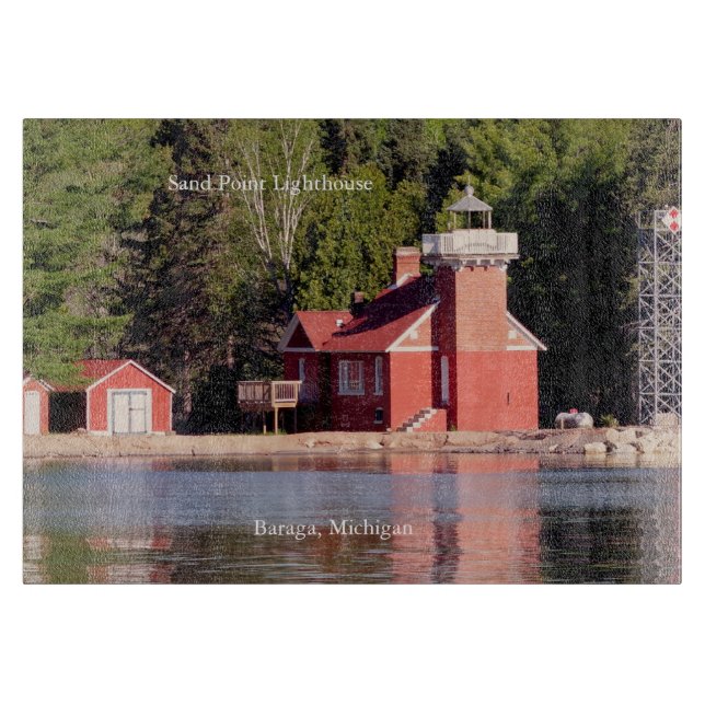 Tabla De Cortar Sand Point Lighthouse Baraga (Anverso)