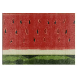 Tabla de cortar sandía acuarela rojo brillante