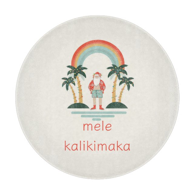 Tabla De Cortar Santa Cruz/Arcoiris/Palmas (Anverso)