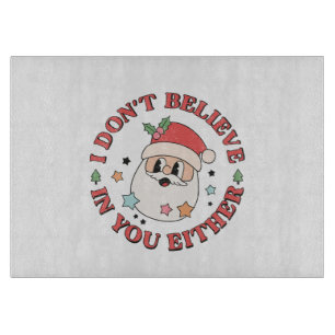 Tabla De Cortar Santa divertido de Navidad 