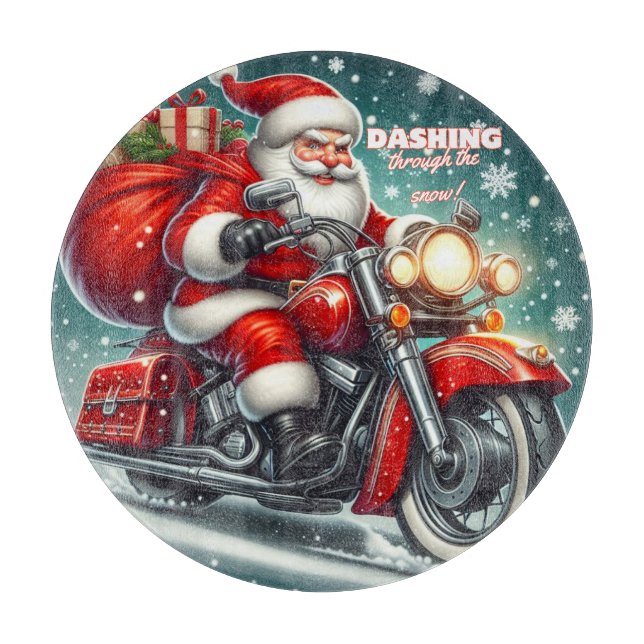 Tabla De Cortar Santa en motocicleta (Anverso)